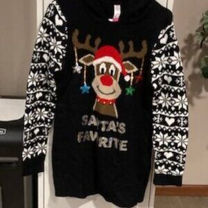 No Boundaries - Reindeer Christmas Sweater - "Santa's Favorite" - Size Medium